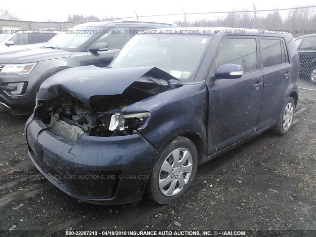 JTLKE50EX81039059 - 2008 TOYOTA SCION XB BLUE photo 2