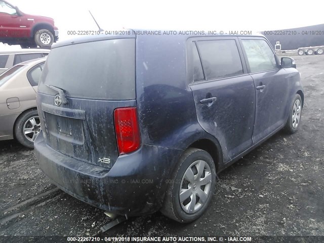 JTLKE50EX81039059 - 2008 TOYOTA SCION XB BLUE photo 4