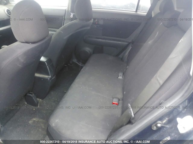 JTLKE50EX81039059 - 2008 TOYOTA SCION XB BLUE photo 8