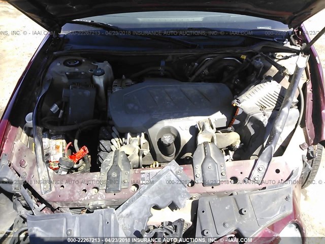 2G2WP552771170369 - 2007 PONTIAC GRAND PRIX BURGUNDY photo 10