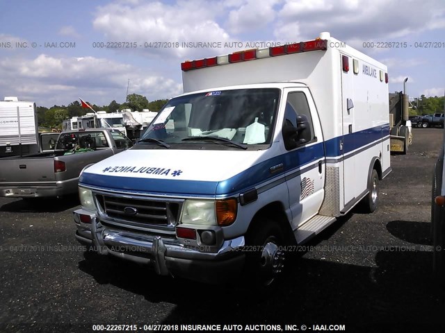 1FDWE35P47DA99181 - 2007 FORD ECONOLINE E350 SUPER DUTY CTWAY VAN WHITE photo 2