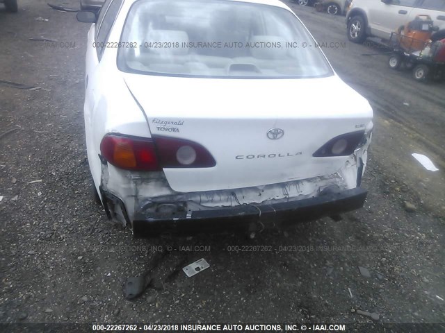 2T1BR12E9XC138536 - 1999 TOYOTA COROLLA VE/CE/LE WHITE photo 6