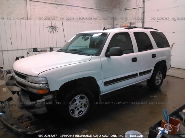 1GNEK13T26J110294 - 2006 CHEVROLET TAHOE K1500 WHITE photo 2