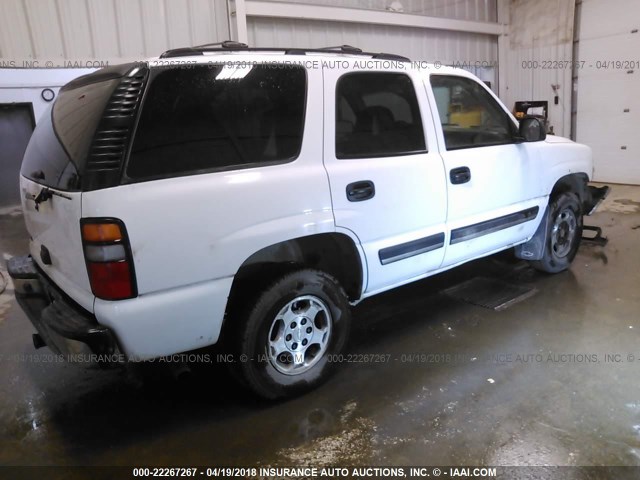 1GNEK13T26J110294 - 2006 CHEVROLET TAHOE K1500 WHITE photo 4