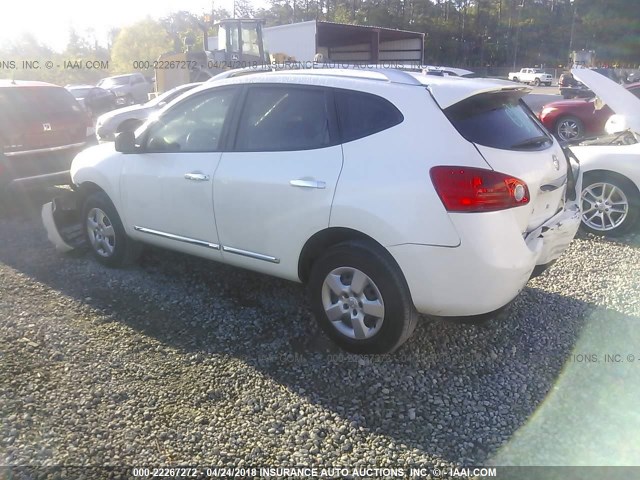 JN8AS5MT4FW656907 - 2015 NISSAN ROGUE SELECT S WHITE photo 3