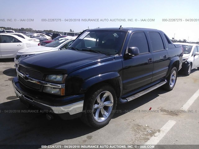 3GNEC12Z16G123865 - 2006 CHEVROLET AVALANCHE C1500 BLUE photo 2