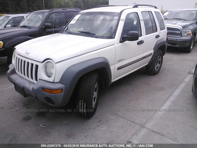 1J4GK48K44W157355 - 2004 JEEP LIBERTY SPORT 白色 照片 2