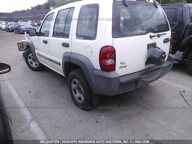 1J4GK48K44W157355 - 2004 JEEP LIBERTY SPORT 白色 照片 3