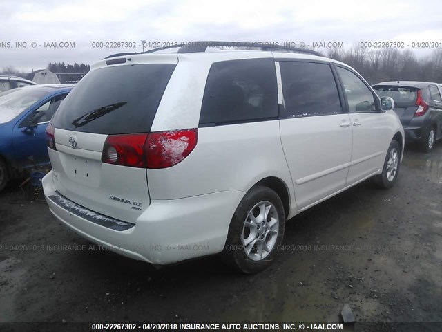 5TDBA22C46S069417 - 2006 TOYOTA SIENNA XLE/XLE LIMITED WHITE photo 4