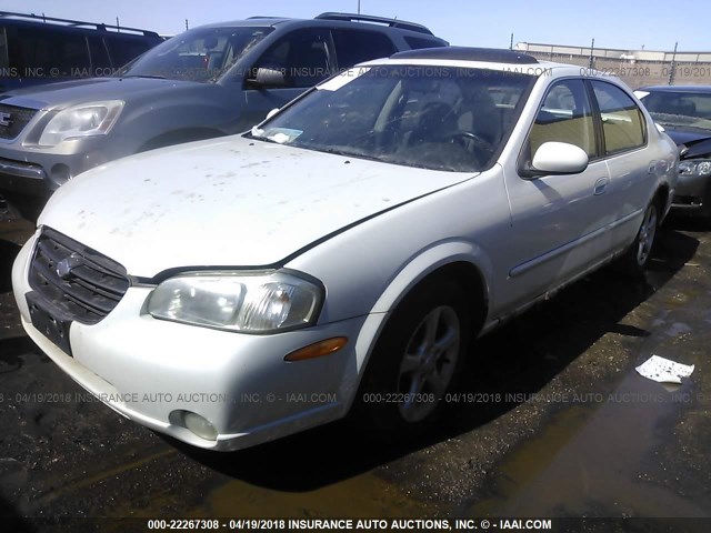 JN1CA31DXYT703552 - 2000 NISSAN MAXIMA GLE/GXE/SE WHITE photo 2