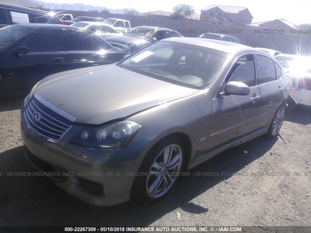 JNKBY01E88M500647 - 2008 INFINITI M45 SPORT BROWN photo 2