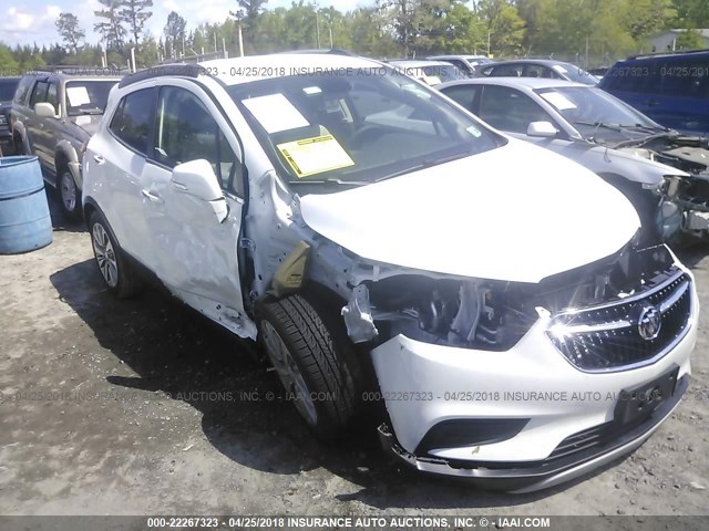 KL4CJASB6HB166824 - 2017 BUICK ENCORE PREFERRED WHITE photo 1