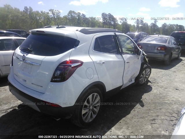 KL4CJASB6HB166824 - 2017 BUICK ENCORE PREFERRED WHITE photo 4