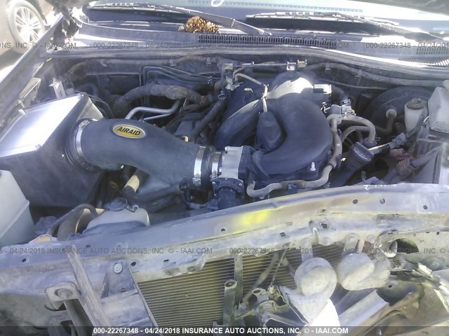 5TFJU4GN8CX023748 - 2012 TOYOTA TACOMA DOUBLE CAB PRERUNNER GRAY photo 10