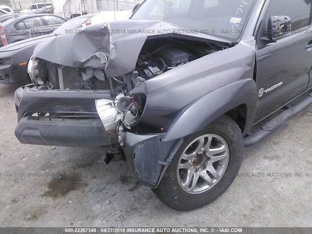 5TFJU4GN8CX023748 - 2012 TOYOTA TACOMA DOUBLE CAB PRERUNNER GRAY photo 6