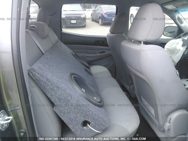 5TFJU4GN8CX023748 - 2012 TOYOTA TACOMA DOUBLE CAB PRERUNNER GRAY photo 8