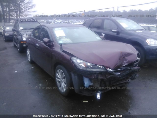 1HGCR2F7XEA147254 - 2014 HONDA ACCORD EX BURGUNDY photo 1