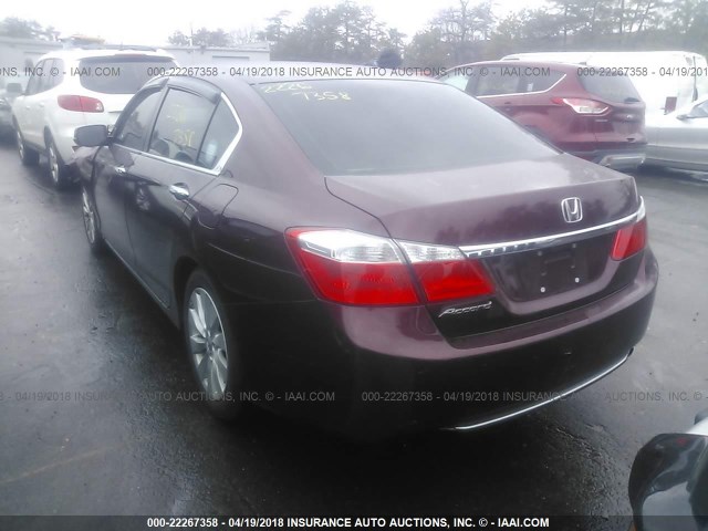 1HGCR2F7XEA147254 - 2014 HONDA ACCORD EX BURGUNDY photo 3