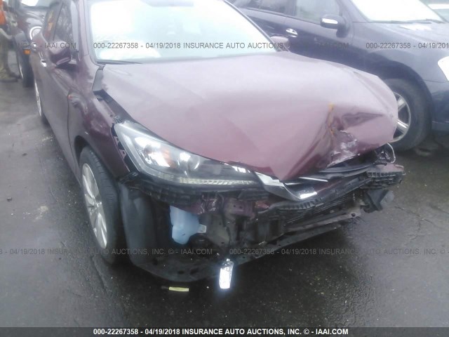 1HGCR2F7XEA147254 - 2014 HONDA ACCORD EX BURGUNDY photo 6