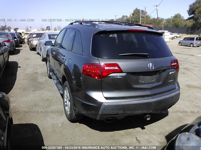2HNYD28397H501843 - 2007 ACURA MDX TECHNOLOGY GRAY photo 3