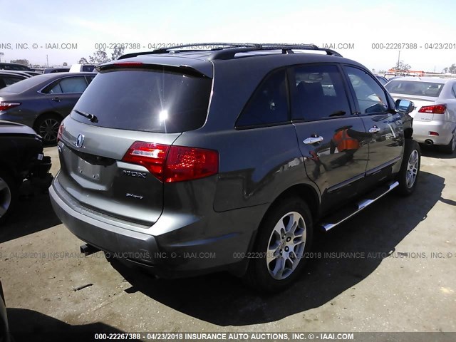 2HNYD28397H501843 - 2007 ACURA MDX TECHNOLOGY GRAY photo 4