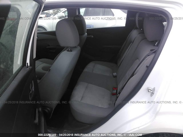 1G1JA6SH8C4142626 - 2012 CHEVROLET SONIC LS WHITE photo 8