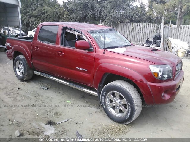 3TMJU4GN5AM098801 - 2010 TOYOTA TACOMA DOUBLE CAB PRERUNNER RED photo 1