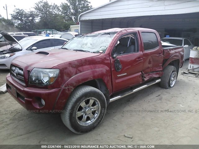 3TMJU4GN5AM098801 - 2010 TOYOTA TACOMA DOUBLE CAB PRERUNNER RED photo 2