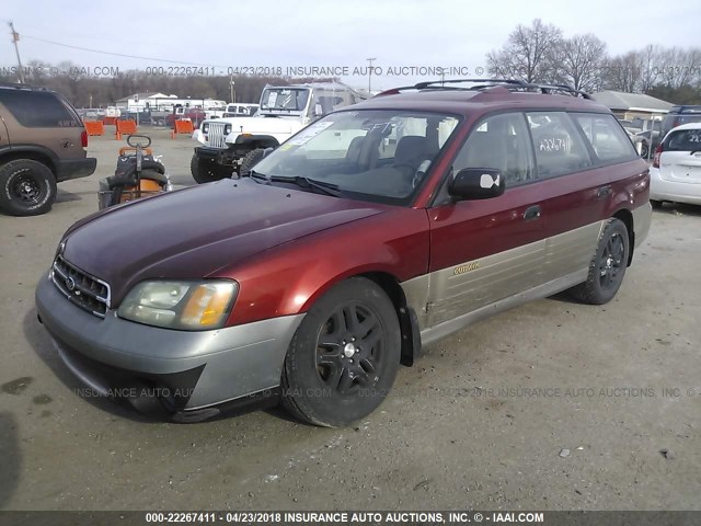4S3BH675227635236 - 2002 SUBARU LEGACY OUTBACK AWP 红色 照片 2