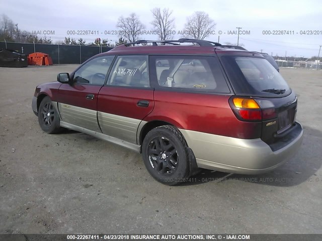 4S3BH675227635236 - 2002 SUBARU LEGACY OUTBACK AWP 红色 照片 3