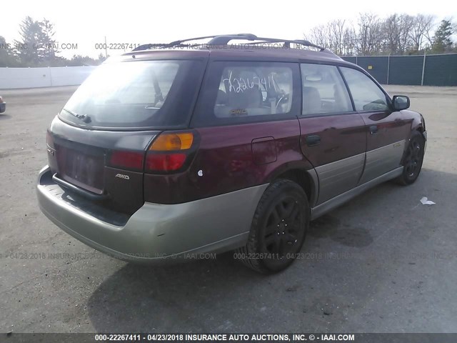 4S3BH675227635236 - 2002 SUBARU LEGACY OUTBACK AWP 红色 照片 4