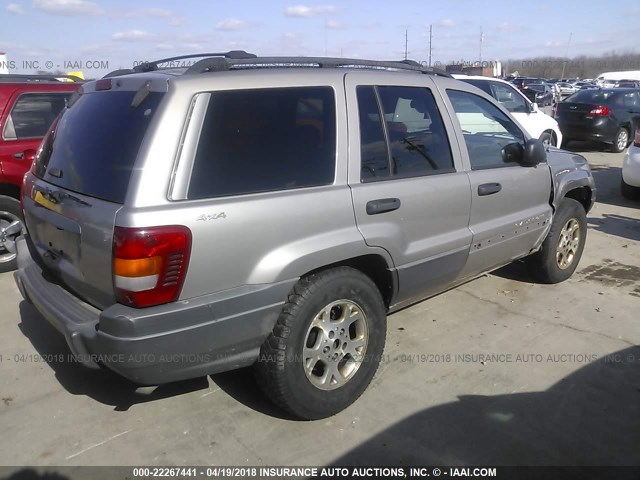 1J4GW48S01C698579 - 2001 JEEP GRAND CHEROKEE LAREDO GRAY photo 4