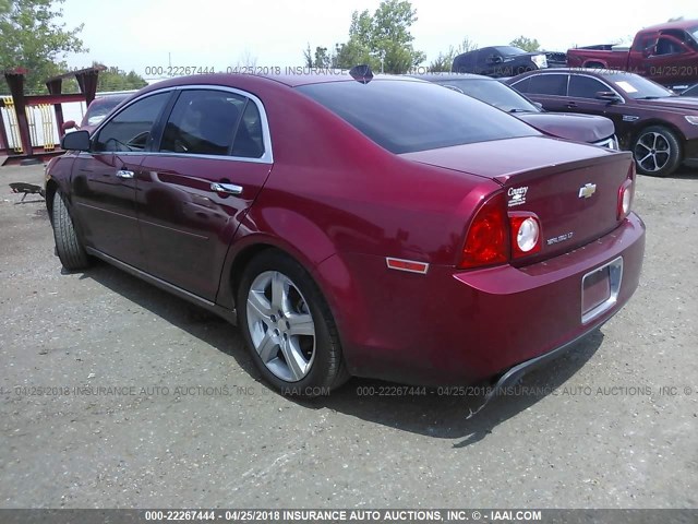 1G1ZC5E0XCF319159 - 2012 CHEVROLET MALIBU 1LT 红色 照片 3