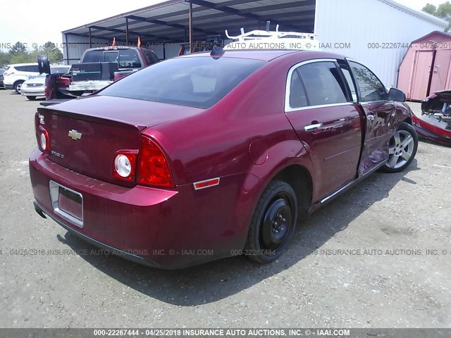 1G1ZC5E0XCF319159 - 2012 CHEVROLET MALIBU 1LT 红色 照片 4