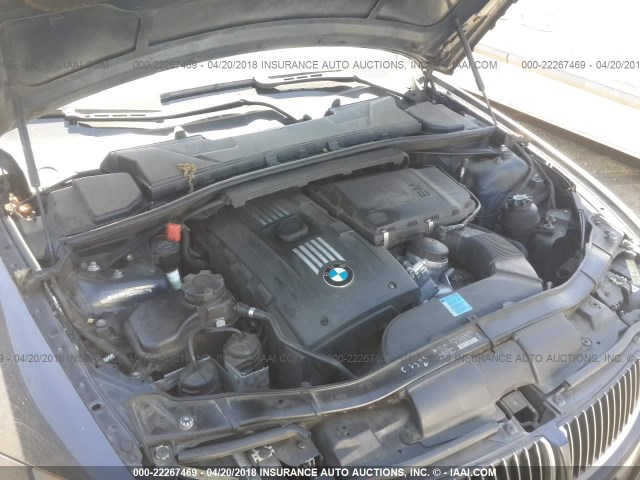 WBAVB735X7PA85401 - 2007 BMW 335 I BLUE photo 10