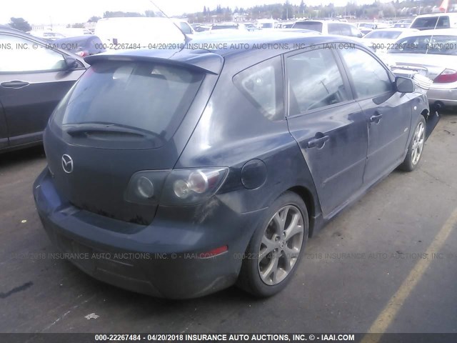 JM1BK343771618266 - 2007 MAZDA 3 HATCHBACK BLACK photo 4