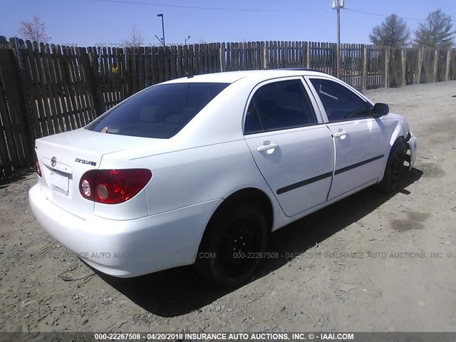 JTDBR32EX60069019 - 2006 TOYOTA COROLLA CE/LE WHITE photo 4