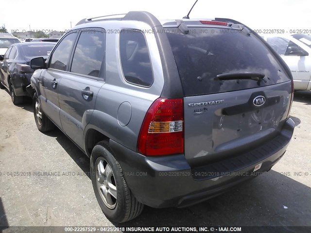 KNDJF724567190700 - 2006 KIA NEW SPORTAGE  GRAY photo 3