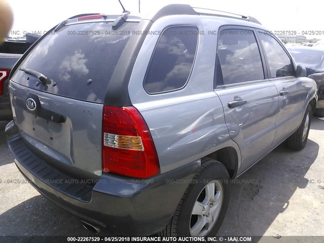 KNDJF724567190700 - 2006 KIA NEW SPORTAGE  GRAY photo 4