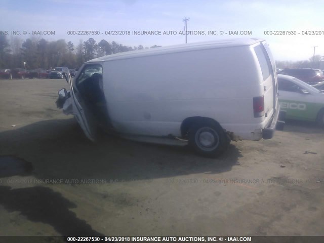 1FTNE24WX6DA75386 - 2006 FORD ECONOLINE E250 VAN WHITE photo 3