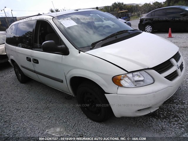 1D4GP24R87B133766 - 2007 DODGE GRAND CARAVAN SE WHITE photo 1