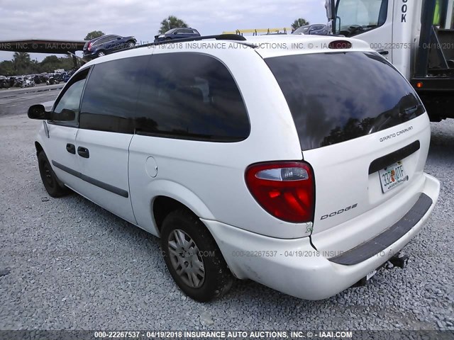 1D4GP24R87B133766 - 2007 DODGE GRAND CARAVAN SE WHITE photo 3