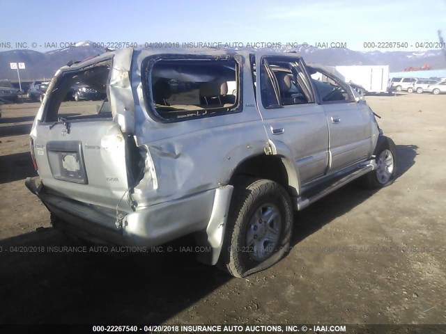 JT3HN87R0X0254295 - 1999 TOYOTA 4RUNNER LIMITED SILVER photo 4