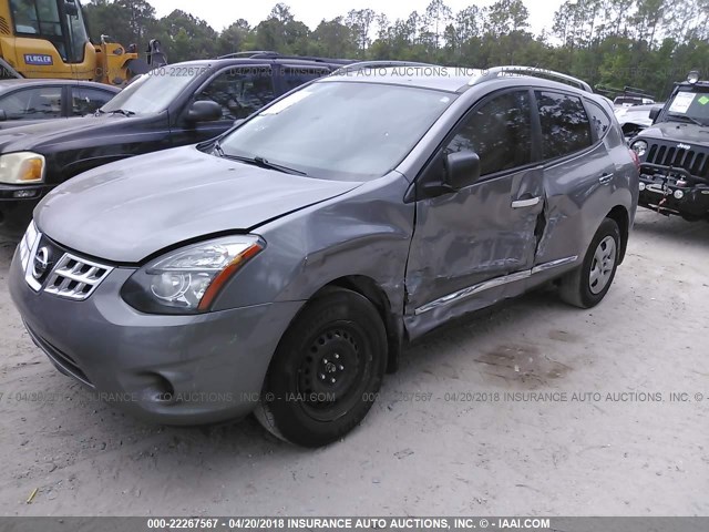 JN8AS5MT9EW623724 - 2014 NISSAN ROGUE SELECT S GRAY photo 2