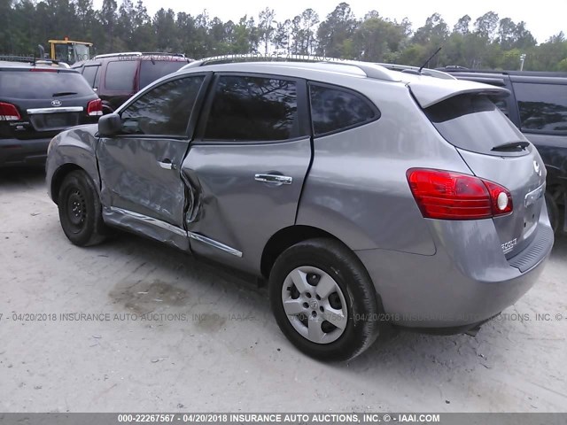 JN8AS5MT9EW623724 - 2014 NISSAN ROGUE SELECT S GRAY photo 3