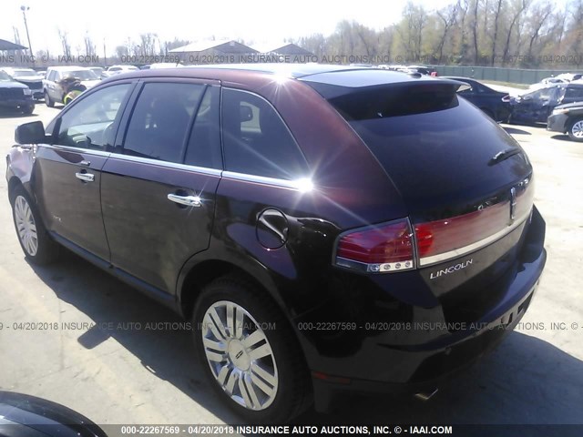 2LMDU88C59BJ09102 - 2009 LINCOLN MKX BEIGE photo 3