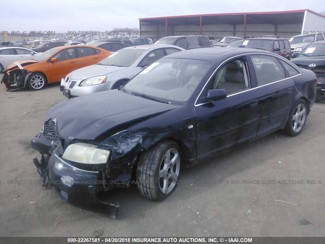 WAULD64B24N017677 - 2004 AUDI A6 2.7T QUATTRO BLACK photo 2