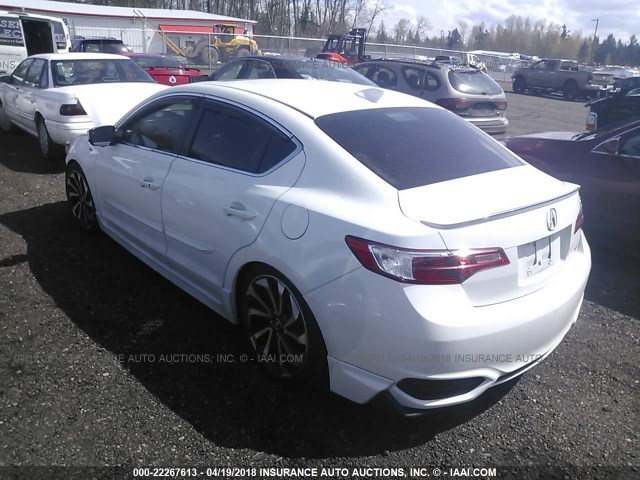 19UDE2F8XGA023853 - 2016 ACURA ILX PREMIUM STYLE/TECH STYLE WHITE photo 3