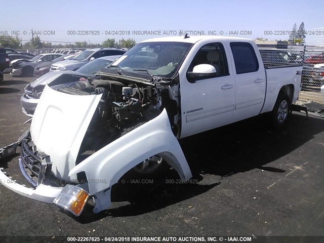 3GTEK33M99G115852 - 2009 GMC SIERRA K1500 SLT WHITE photo 2