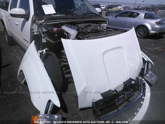 3GTEK33M99G115852 - 2009 GMC SIERRA K1500 SLT WHITE photo 6